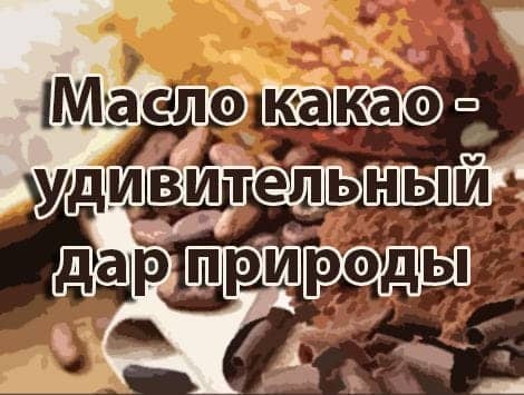 Масло какао - удивительный дар нашей природы