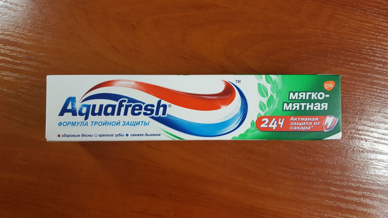 Упаковка Зубной пасты Aquafresh мягко-мятная