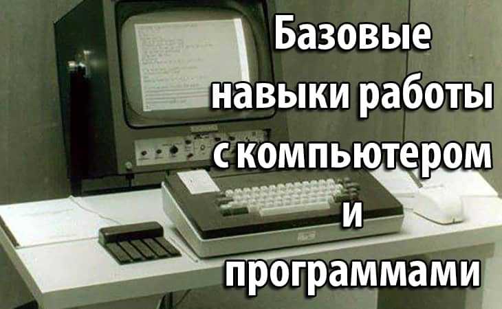 Базовые навыки работы с компьютером и программами